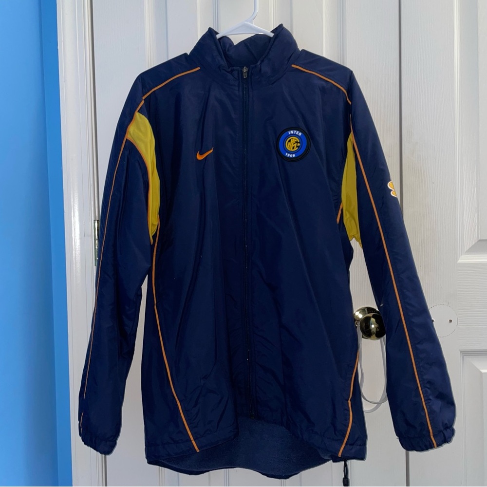 Vintage Inter Milan Nike Jacket – Fleece Lined – Size Medium